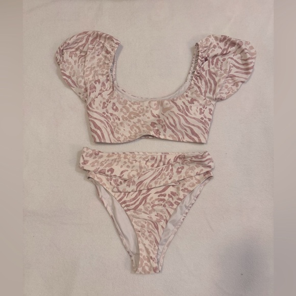 Forever 21 Pink Animal Print Bikini Set - Picture 1 of 6